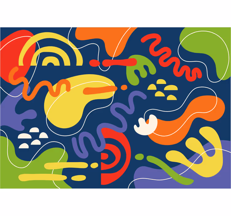 Abstract wall mural vibrant color waves - TenStickers