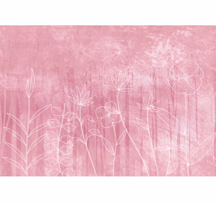 Meadow Scandinavian style meadow wall mural - TenStickers
