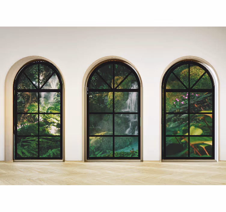 Rainforest Window Forest Wall Mural - TenStickers