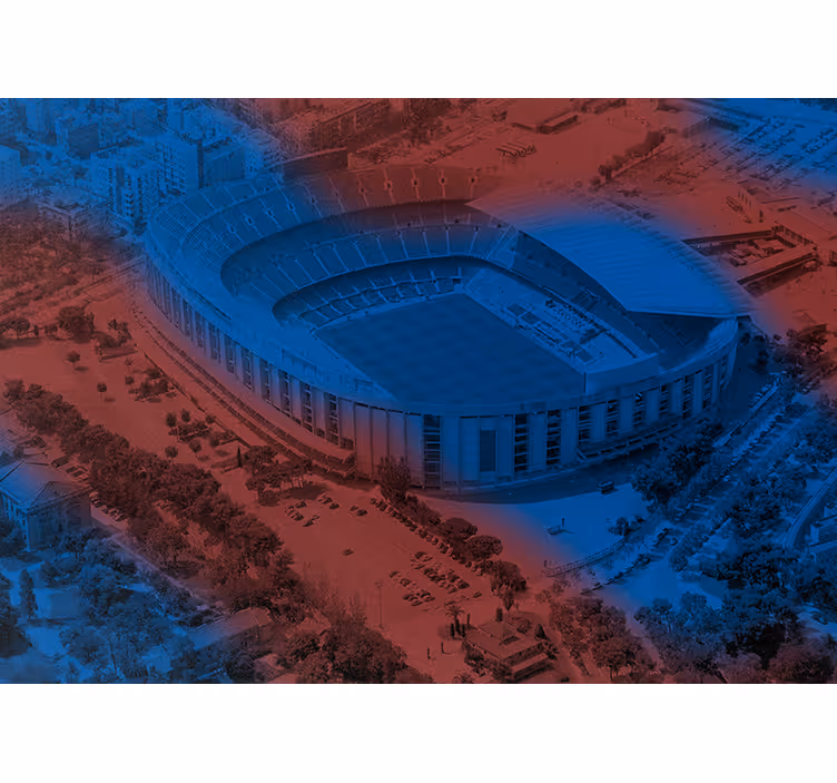 Barcelona football stadium city wall mural - TenStickers