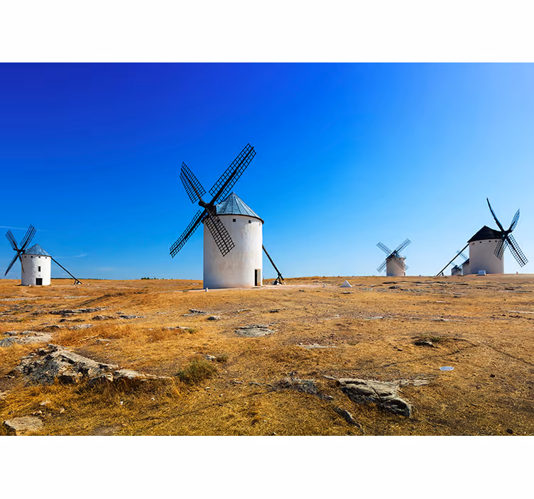 Windmill Landscape landscape wall mural - TenStickers