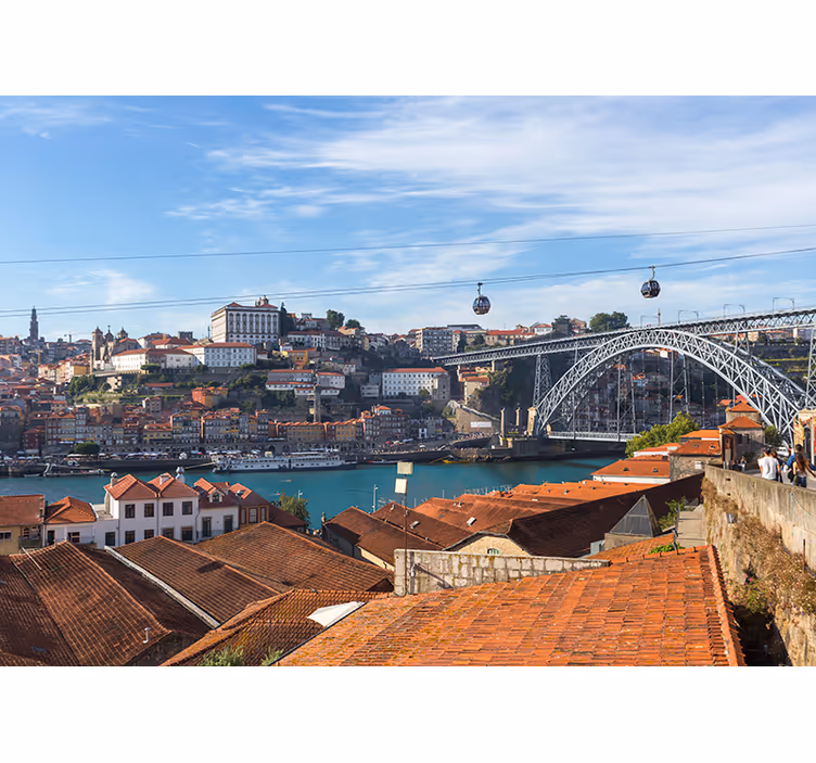 Porto Riverside View city wall mural - TenStickers