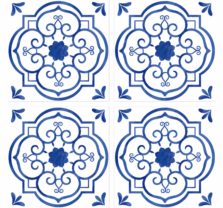 Classic tile print coaster - TenStickers