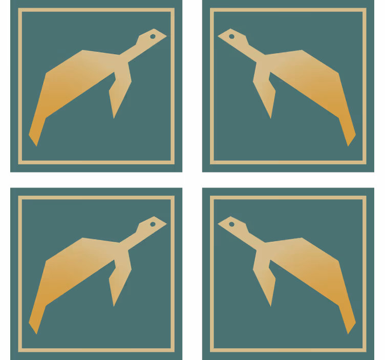 Modern coasters geometric animal designs - TenStickers