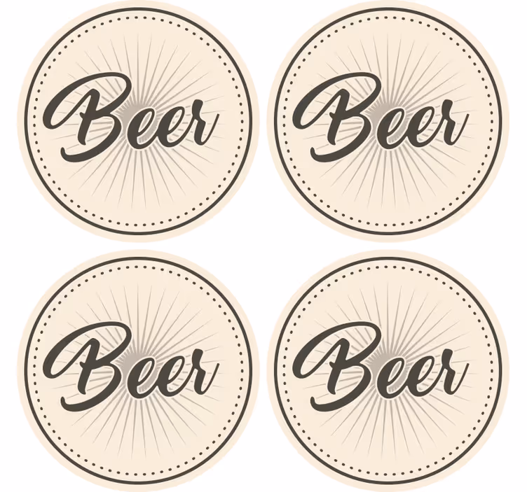 Beer mats elegant brew typography - TenStickers