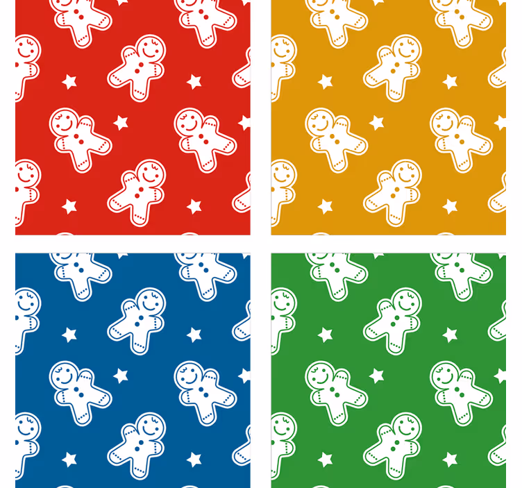 Christmas coaster gingerbread character design - TenStickers