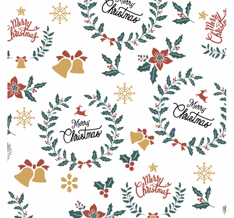 Christmas coaster with cheerful holiday design - TenStickers