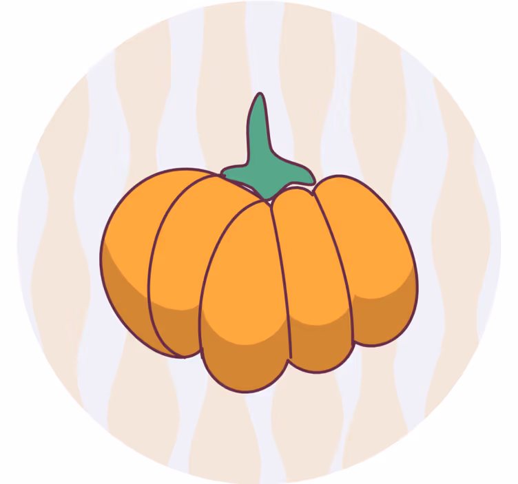Halloween coaster in stylized pumpkin shape - TenStickers
