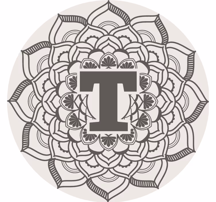 Beer mats with floral monogram design - TenStickers