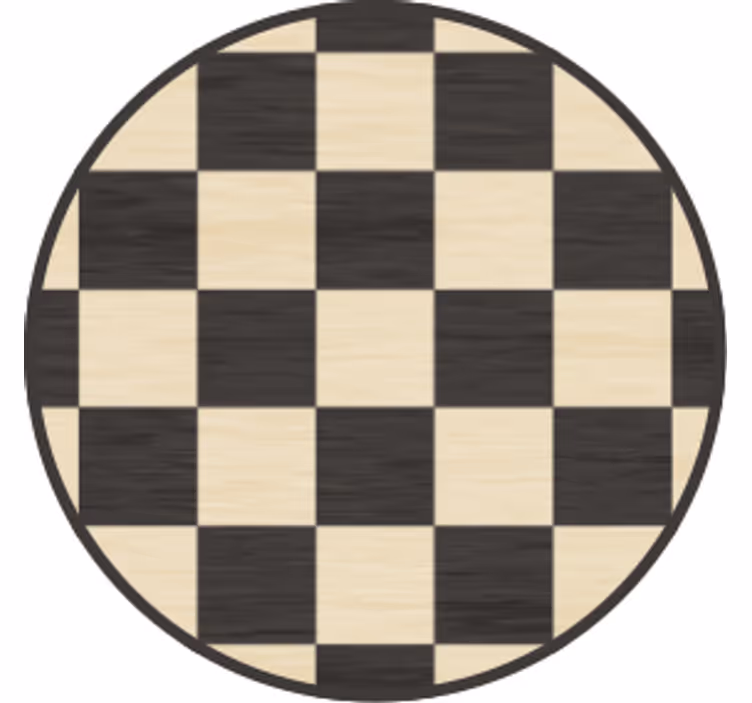 Beer mats with circular checkerboard pattern - TenStickers
