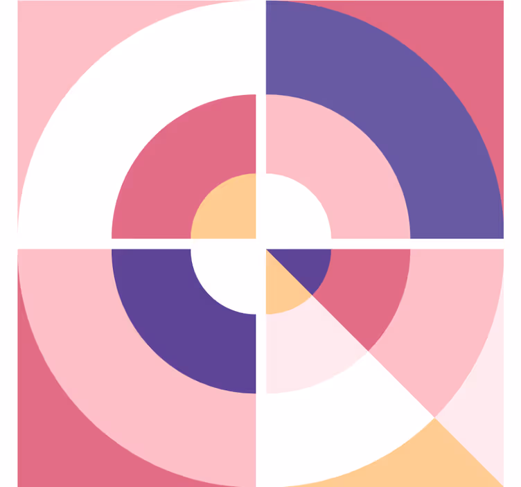 Modern coasters with geometric colorful shapes - TenStickers