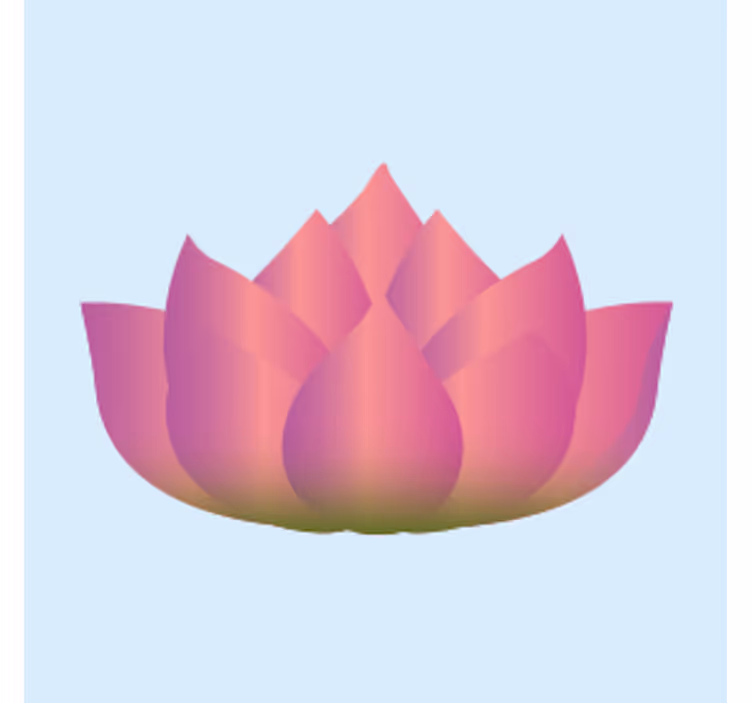 Geek coasters lotus blossom unfolding - TenStickers