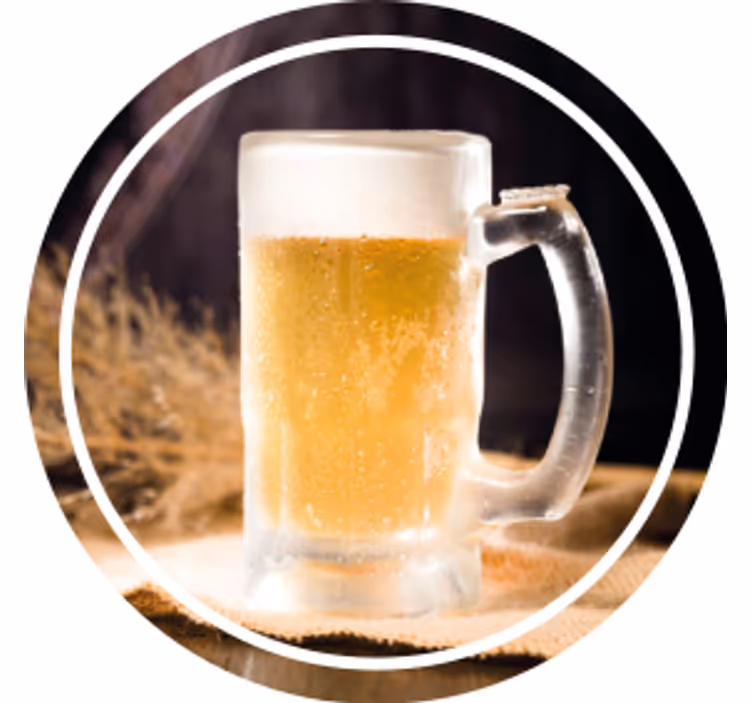 Beer mats for chilled mug with foam - TenStickers