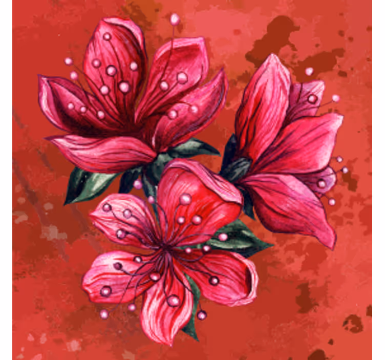 Vibrant floral arrangement beer mats - TenStickers