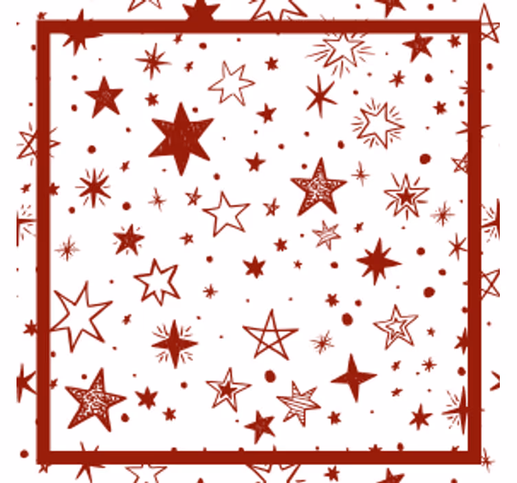 Christmas coaster starry holiday design - TenStickers