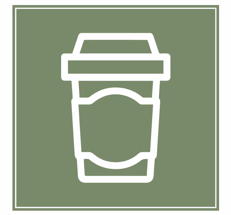 Modern coasters coffee cup design - TenStickers