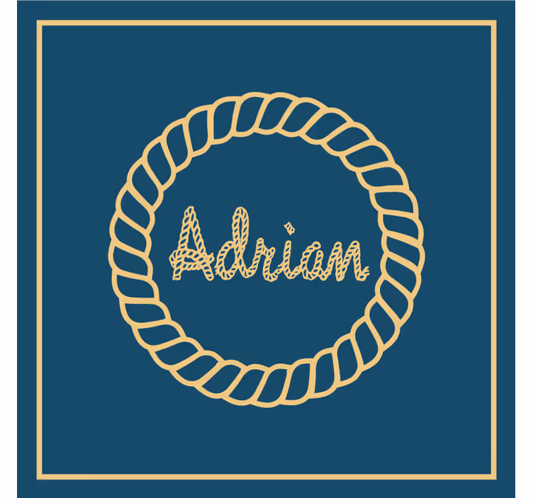 Personalised coasters rope circle monogram - TenStickers