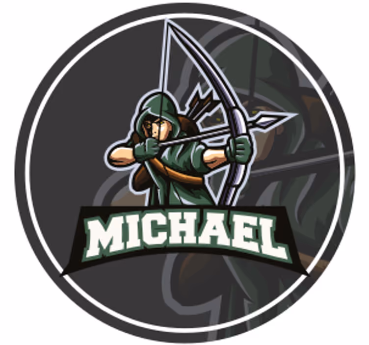 Personalised coasters archer with name - TenStickers