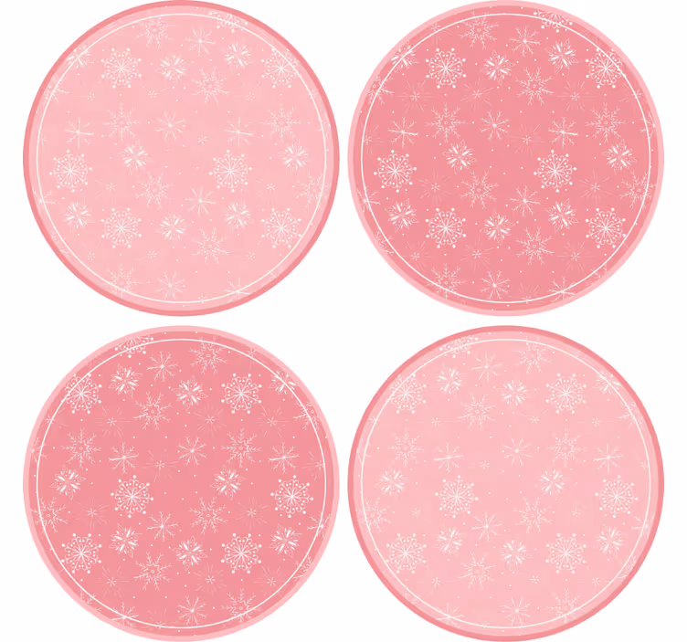 Christmas coaster snowflake pattern set - TenStickers