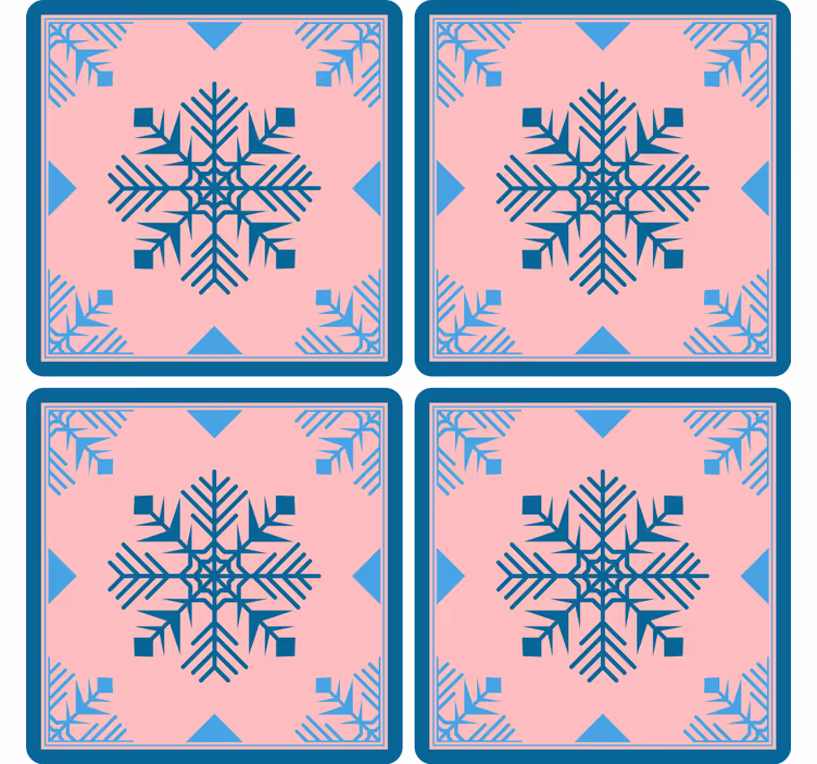 Christmas coaster snowflake patterned silicone mat - TenStickers