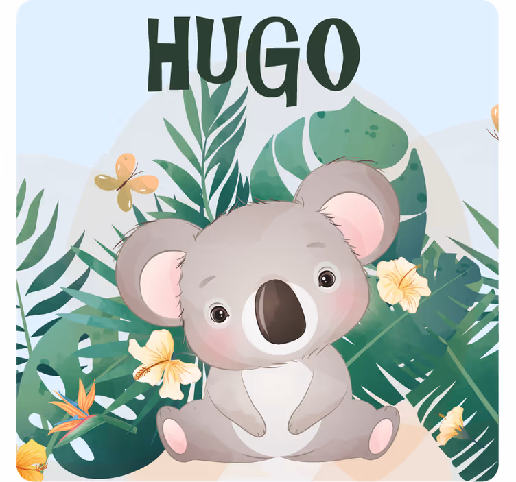 Personalised coasters with adorable koala artwork - TenStickers