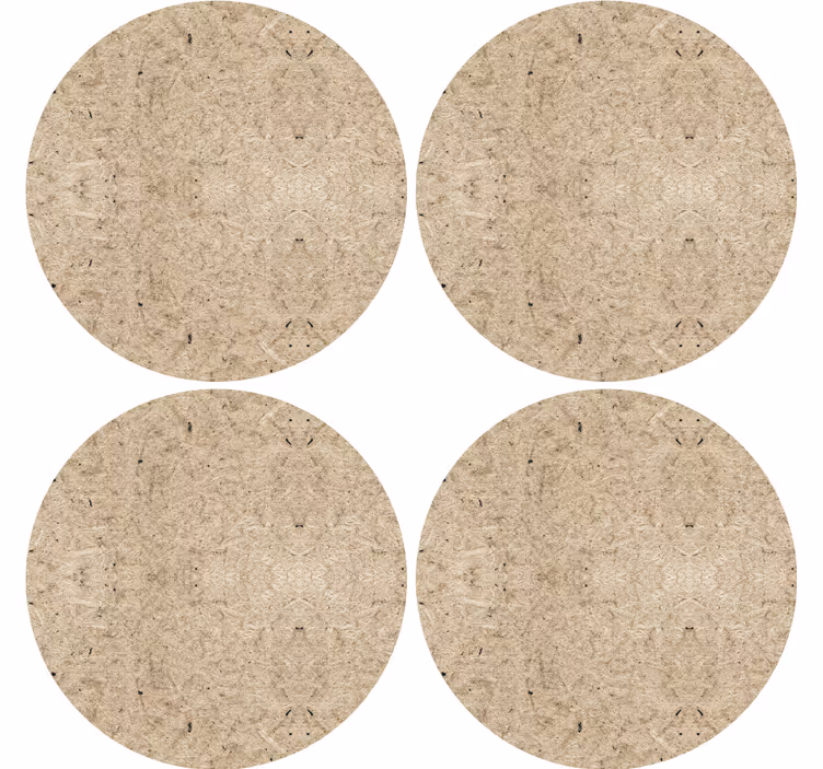 Beer mats natural fiber coasters set - TenStickers
