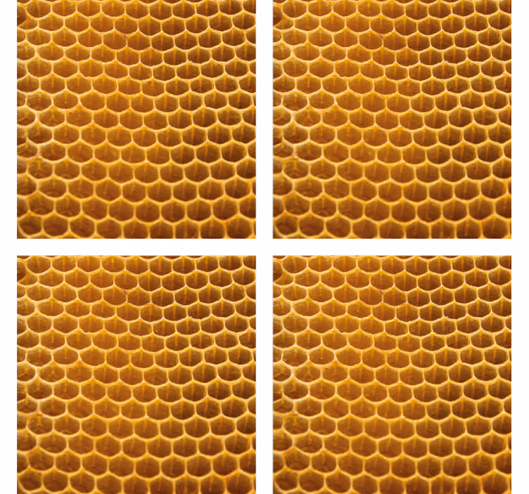 Beer mats honeycomb pattern - TenStickers