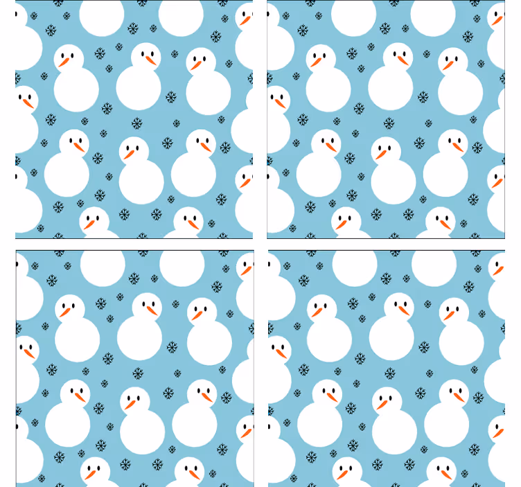 Christmas coaster snowman pattern design - TenStickers