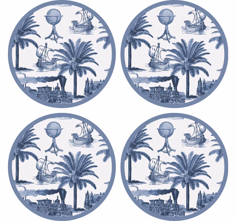 Vintage coasters classic travel adventure design - TenStickers