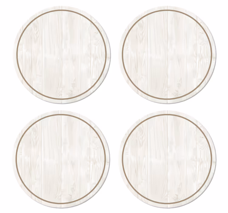 Rustic white wood vintage coasters - TenStickers
