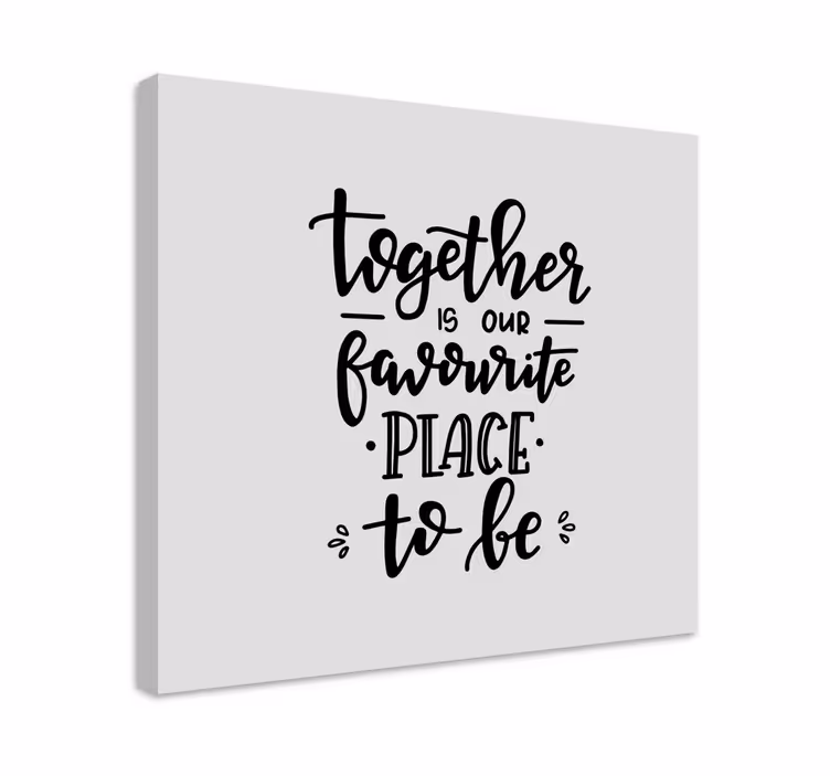 Quote canvas united we stand - TenStickers