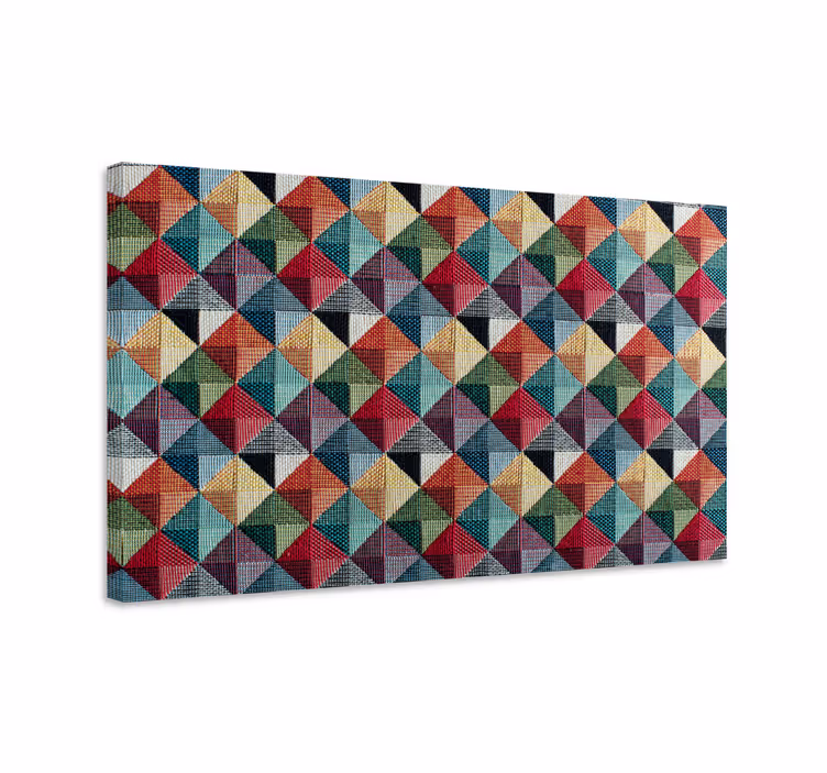 Geometric canvas of vibrant geometric shapes - TenStickers
