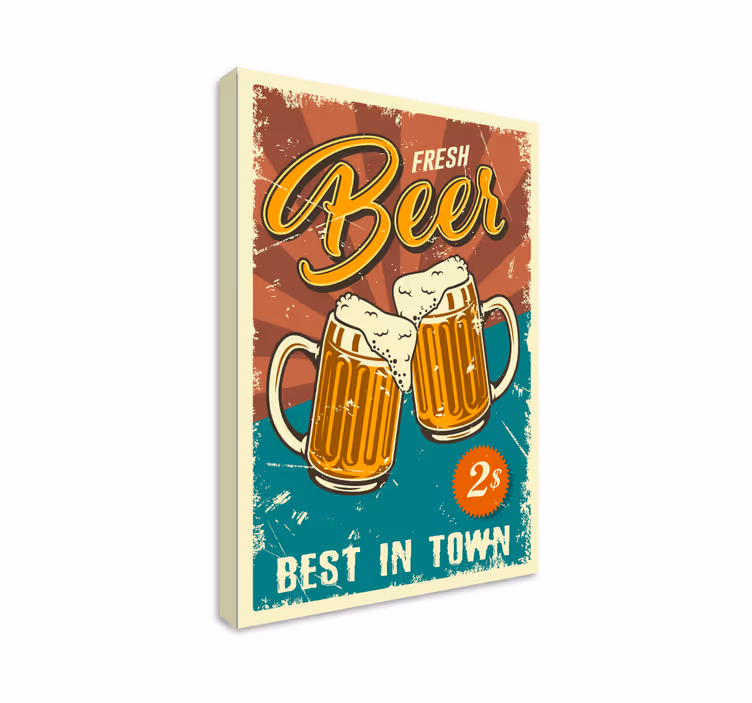 Sports canvas art fresh beer poster - TenStickers
