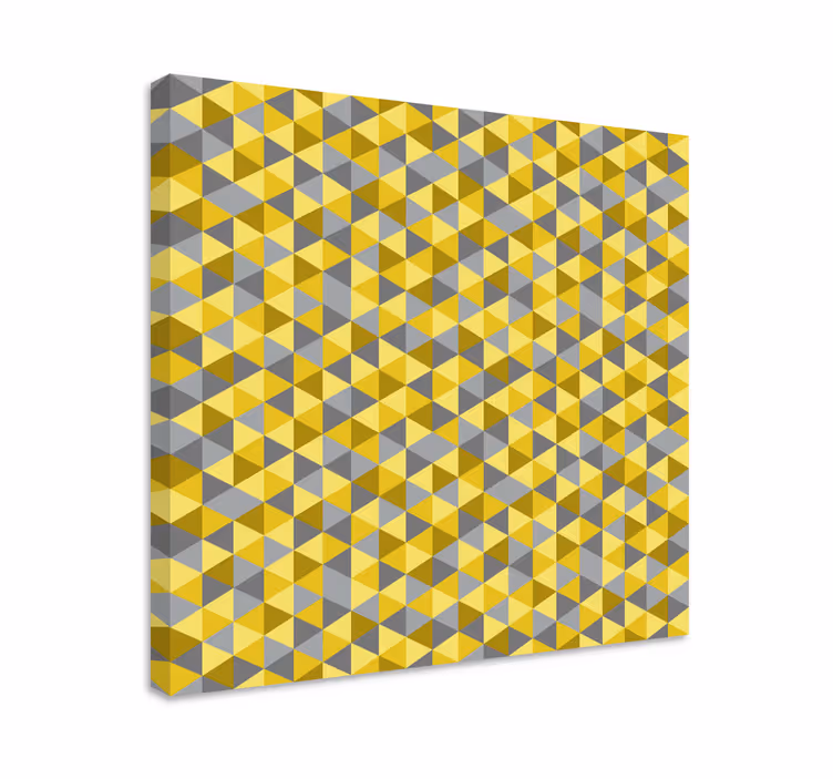Geometric canvas of triangular shapes - TenStickers