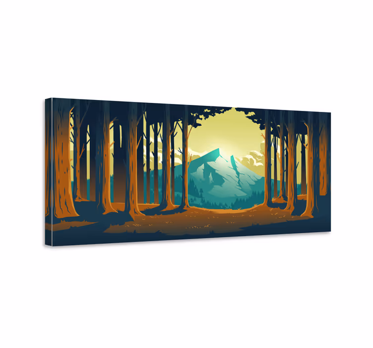 Landscape canvas mountain forest scene - TenStickers