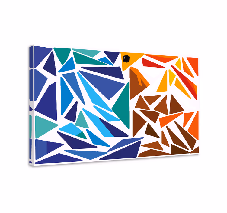 Geometric canvas abstract angular composition - TenStickers
