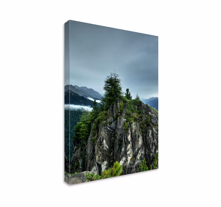 Landscape canvas mountain peak scene - TenStickers