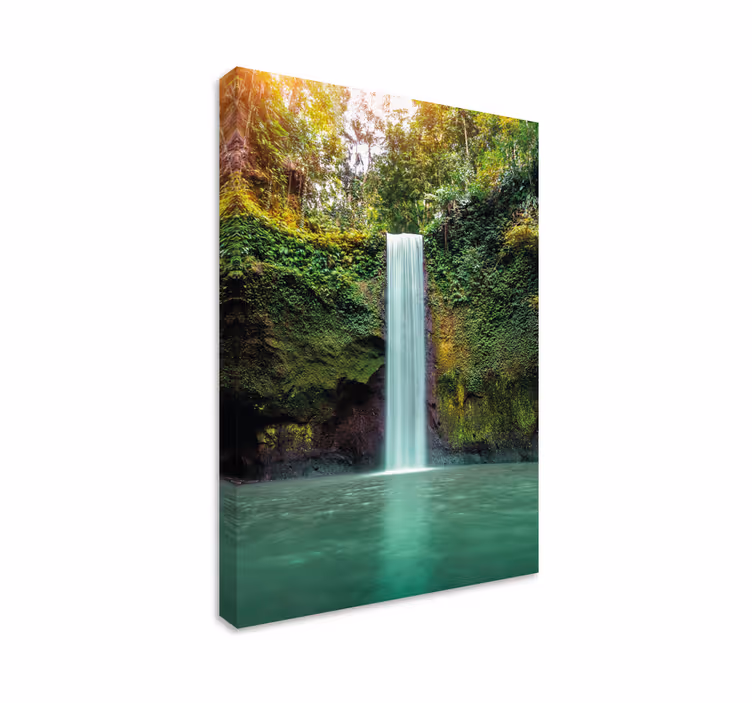 Beautiful jungle waterfall landscape canvas - TenStickers