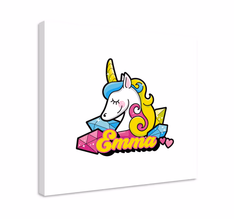 Unicorn pictures framed unicorn with gems - TenStickers