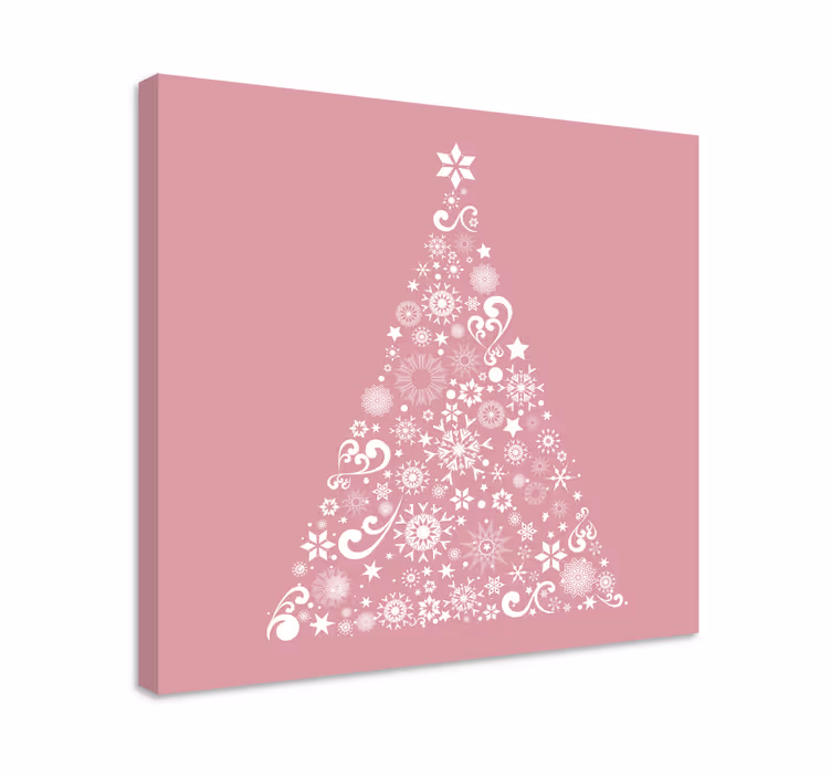 Flowers canvas festive floral tree artwork - TenStickers