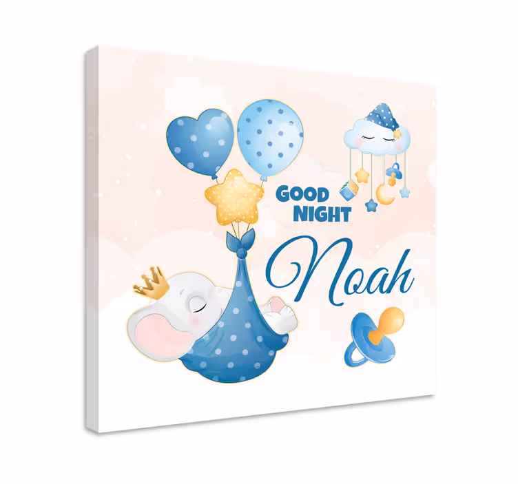Cocktail canvas good night elephant - TenStickers