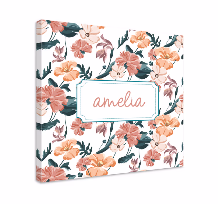 Flowers canvas customized floral display - TenStickers