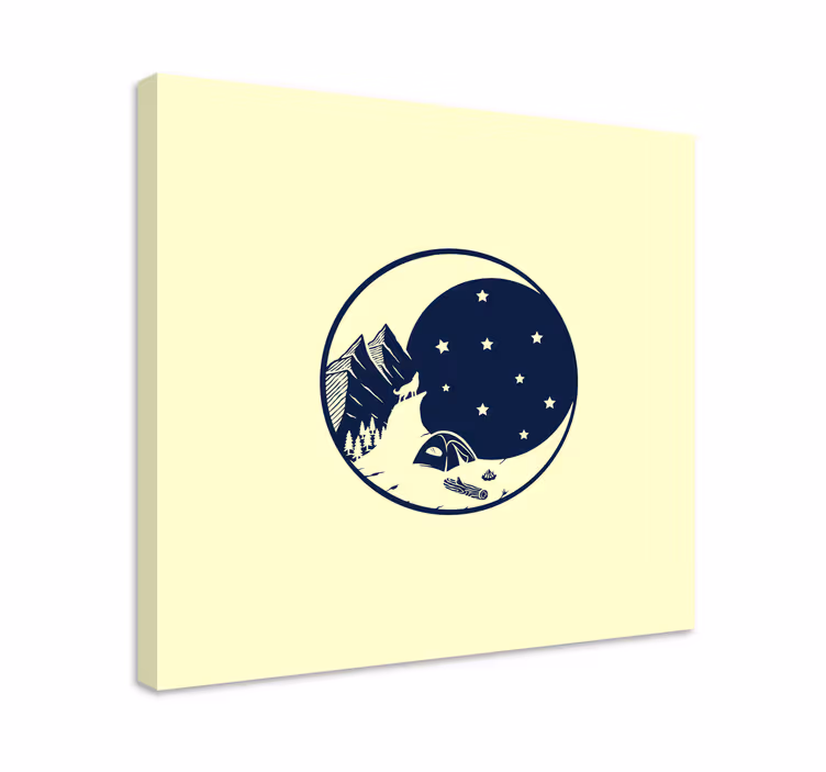 Landscape canvas camping under stars - TenStickers