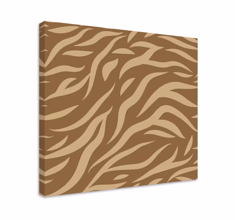Brown and beige tiger skin pattern canvas - TenStickers