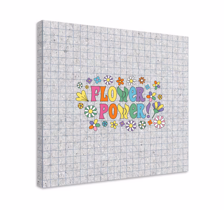 Flowers canvas flower power art - TenStickers