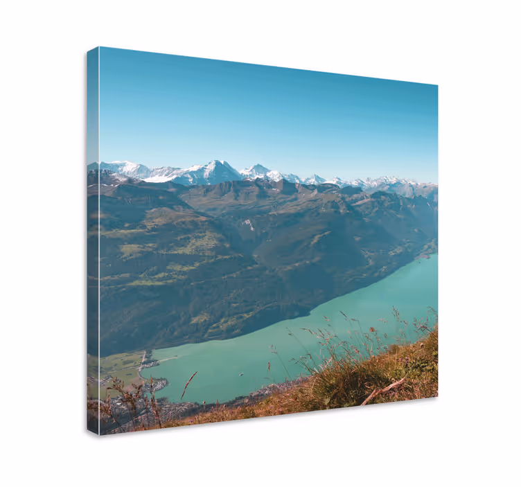 Landscape canvas of serene mountain vista - TenStickers