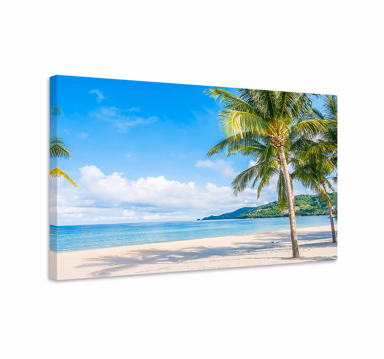 Landscape canvas tropical shoreline view - TenStickers