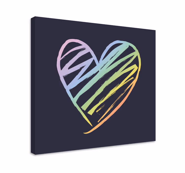 Quote canvas heart design - TenStickers