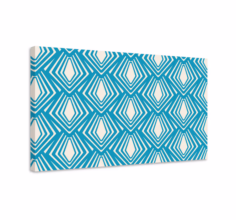 Geometric canvas with diamond pattern design - TenStickers