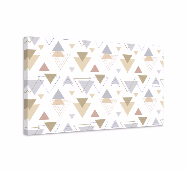 Geometric canvas with triangular patterns - TenStickers